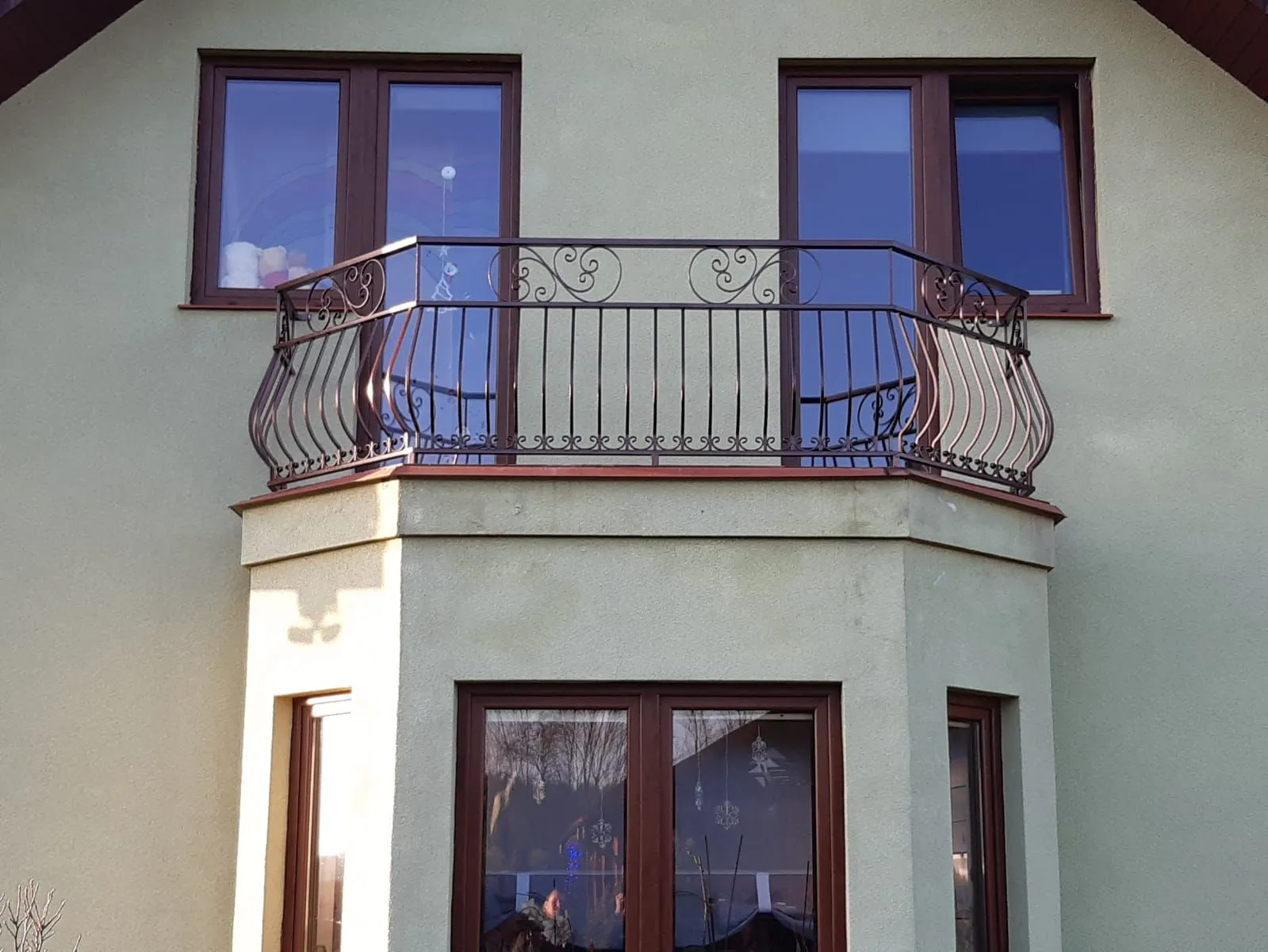 Balustrada balkonowa kuta ozdobna detal wykonania - Stalowy Bechta Gorzów