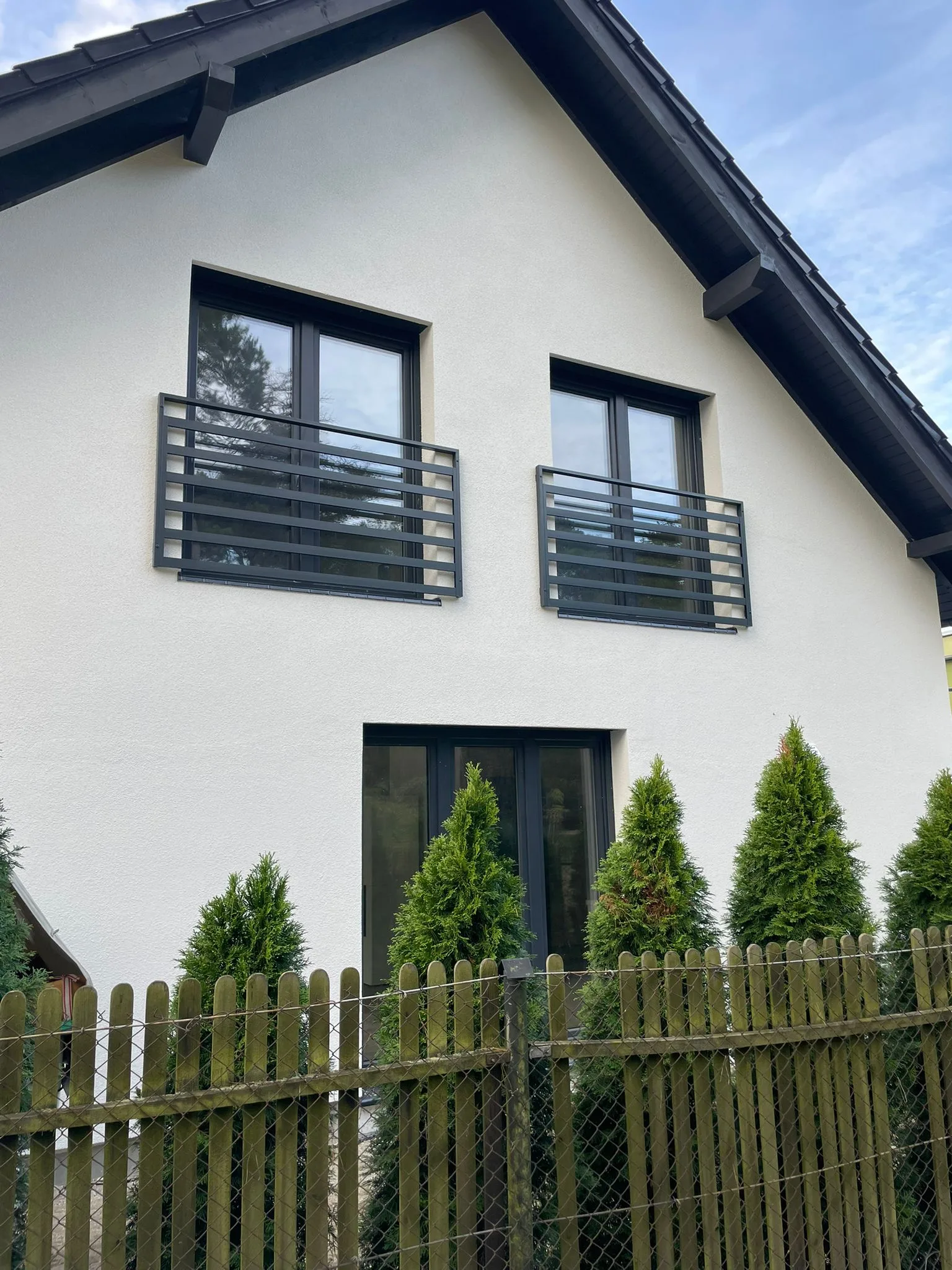 Balustrada okienna portfenetr pozioma antracyt para - montaż Gorzów Wlkp. | Stalowy Bechta