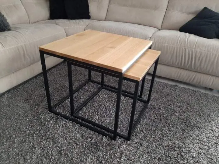 Stoliki kawowe loft stal i drewno na wymiar - produkcja Stalowy Bechta Gorzów